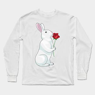 Bunny Rose Flower Long Sleeve T-Shirt